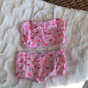 Janie and Jack flamingo bathing suit